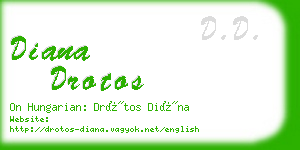 diana drotos business card